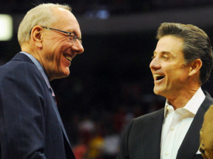 Only Time will tell if Jim Boeheim (Left) and Rick Pitino (Right) will meet in the national championship Monday April 8th