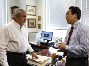 Michael Vecchione and Lawrence Oh, two of the attorneys on Brooklyn DA (Source: CBS)