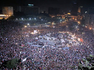 Tahrir Square during the demonstrations