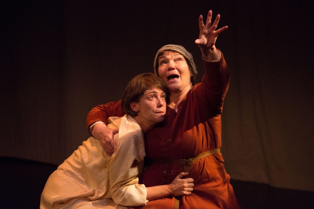 Anne Troup and Tina Packer in MOTHER OF THE MAID. Photo by Enrico Spada.