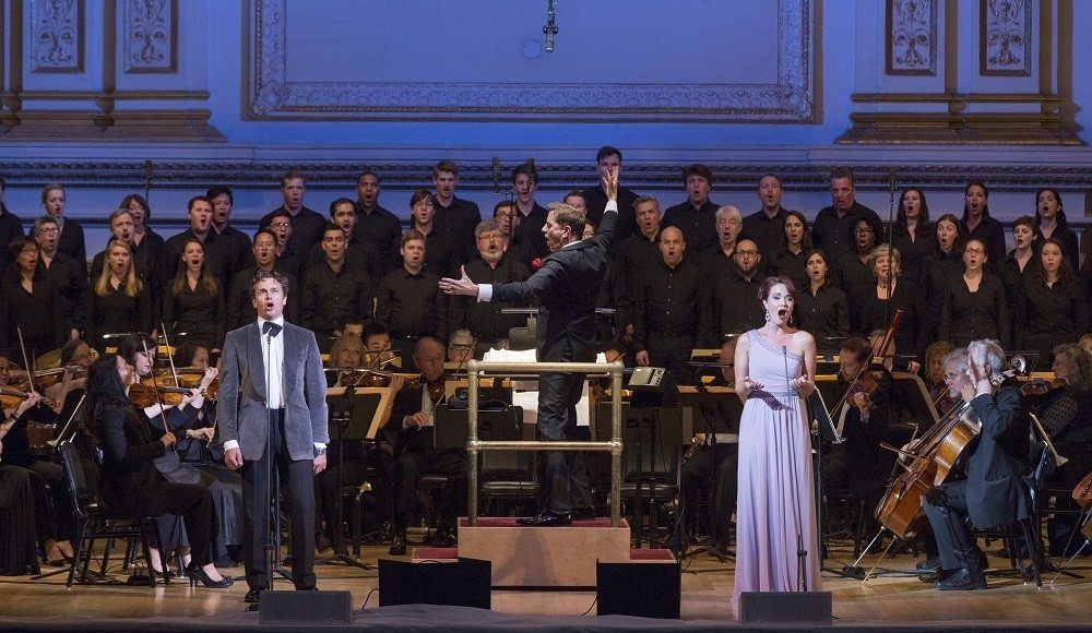 Photo:  The New York Pops My Favorite Things: The Songs of Rodgers and Hammerstein Steven Reineke, Music Director &amp; Conductor Sierra Boggess, Guest Artist Julian Ovenden, Guest Artist Essential Voices USA Judith Clurman, Music Director &amp; Conductor Concert photographed: Friday, October 9, 2015; 8:00 PM at Isaac Stern Auditorium at Carnegie Hall; Photograph: © 2015 Richard Termine  PHOTO CREDIT - Richard Termine