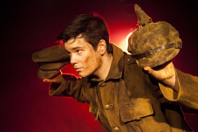 Alex Gwyther in OUR FRIENDS THE ENEMY. Photo by  Pamela Raith. 