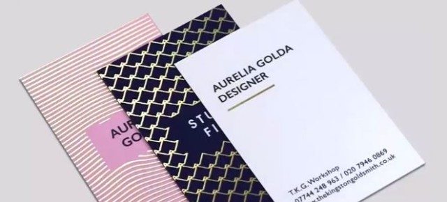MOO Gold Foil Business Cards