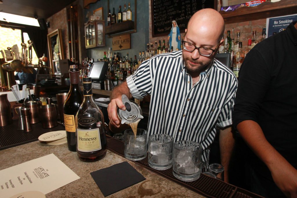 Sam Echrenreich at The Late Late Pours Cocktail