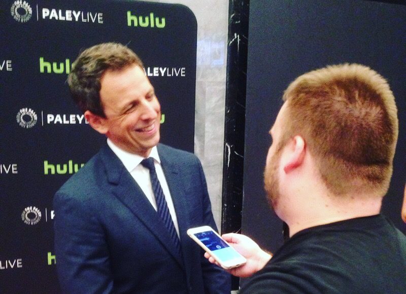 Me interviewing Seth Meyers last month at The Paley Center for Media.