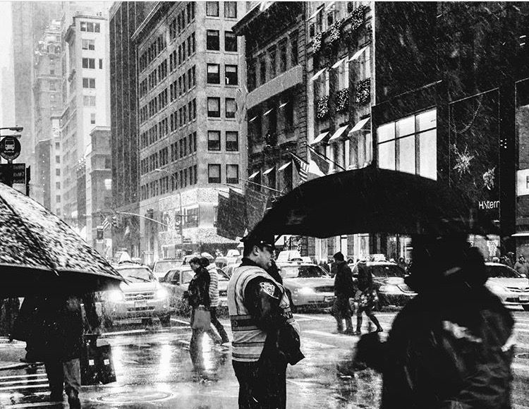 NYPD in the Snow