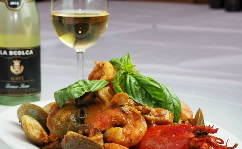 A Bronx "Tail": Lobster tail with clams, mussels, and shrimp is an entree option on the Prix-Fixe. Photo courtesy of Hall PR, Chazz Palminteri Ristorante Italiano