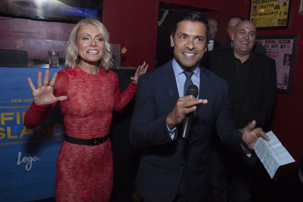 NEW YORK, NY - APRIL 20: Kelly Ripa and Mark Consuelos attend Logo TV Fire Island Premiere Party at Atlas Social Club on April 20, 2017 in New York City. (Photo by Santiago Felipe/Getty Images for VH1 &amp; Logo Communications)
