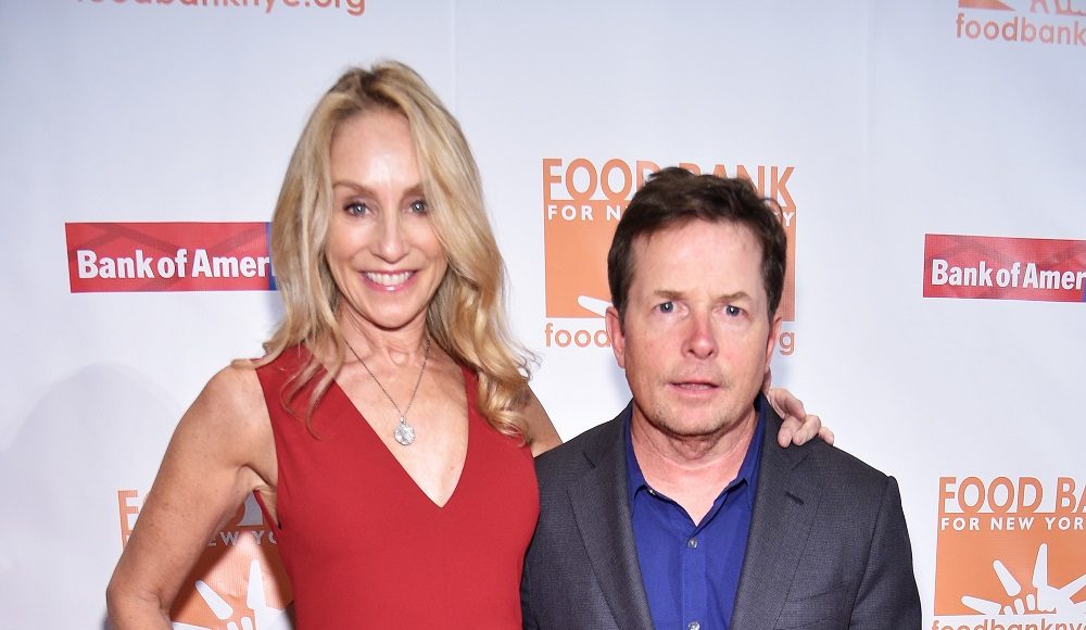 NEW YORK, NY - APRIL 19: Tracy Pollan and Michael J. Fox attend the Food Bank for New York City Can-Do Awards Dinner 2017 on April 19, 2017 in New York City. (Photo by Kevin Mazur/Getty Images for Food Bank for New York City)