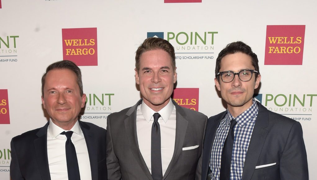 NEW YORK, NY - APRIL 03:  (L-R) Special Assistant and LGBTQ advisor to President Clinton, Richard Socarides, Executive director and CEO of Point Foundation, Jorge Valencia, and actor Charles Socarides attend the Point Honors Gala at The Plaza Hotel on April 3, 2017 in New York City.  (Photo by Jason Kempin/Getty Images for Point Foundation)
