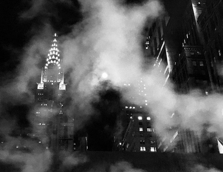 Moon Over Chrysler Building